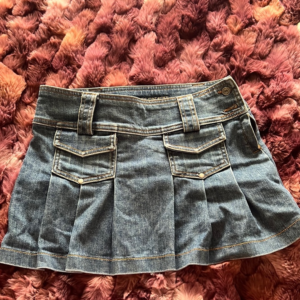 Juicy Couture 2000s blue Jean mini tennis skirt